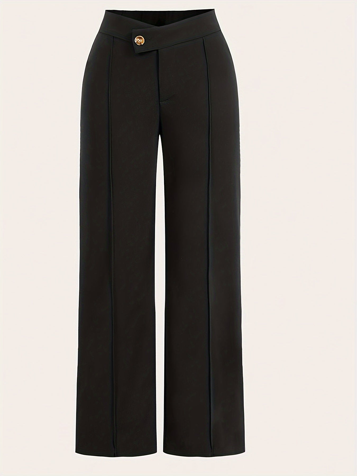 Stylish High Waist Straight Leg Pants