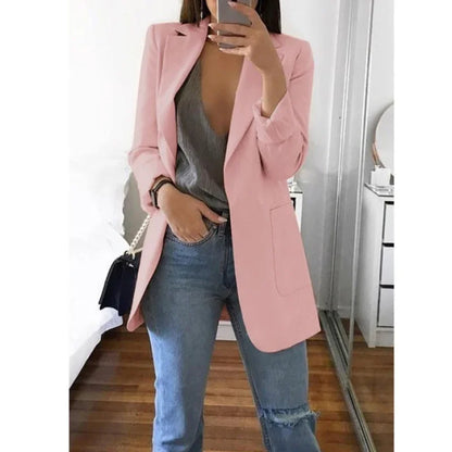 Polo Neck Cardigan Fashion Casual Suit Women's