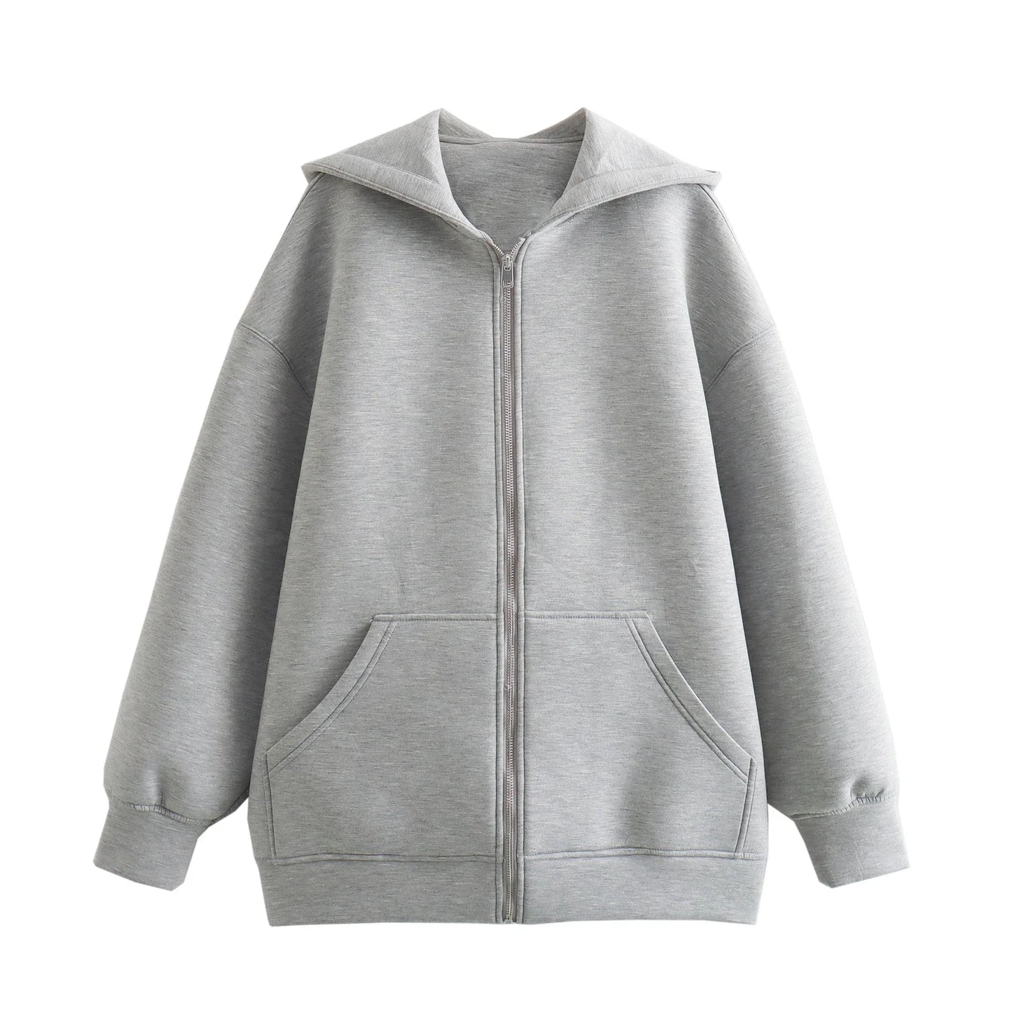 Spring and Autumn New Casual Street Loose Zipper Hoodie