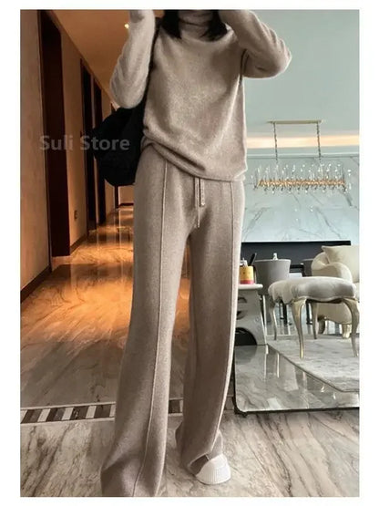 Wool Wide-Leg Pants