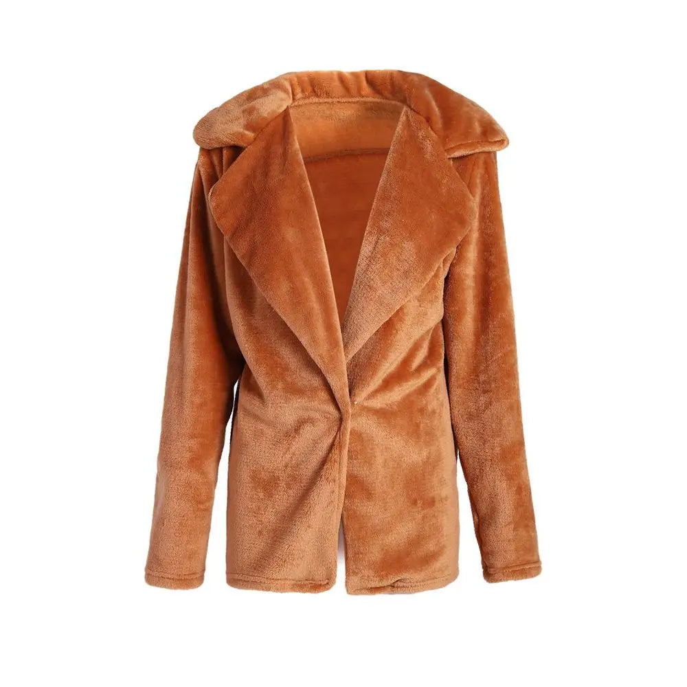 Autumn Faux Mink Vintage Suit Jacket