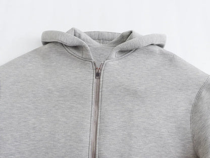 Spring and Autumn New Casual Street Loose Zipper Hoodie