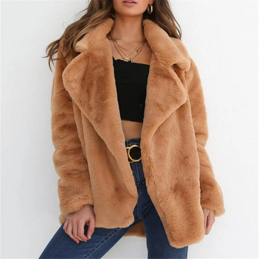 Autumn Faux Mink Vintage Suit Jacket